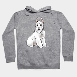 Dog - Miniature Schnauzer - White Cropped Hoodie